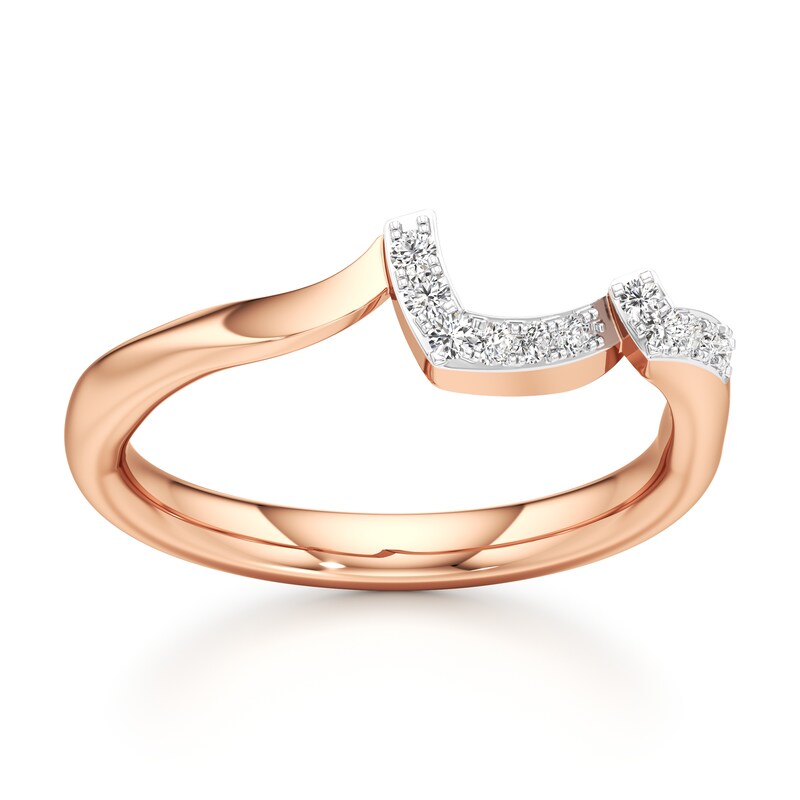 Main Image 1 of J'Lure Lab-Grown Diamond Wedding Band 1/10 ct tw 18K Rose Gold