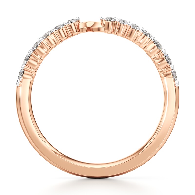 Main Image 2 of J'Lure Lab-Grown Diamond Contour Wedding Band 1/3 ct tw 18K Rose Gold