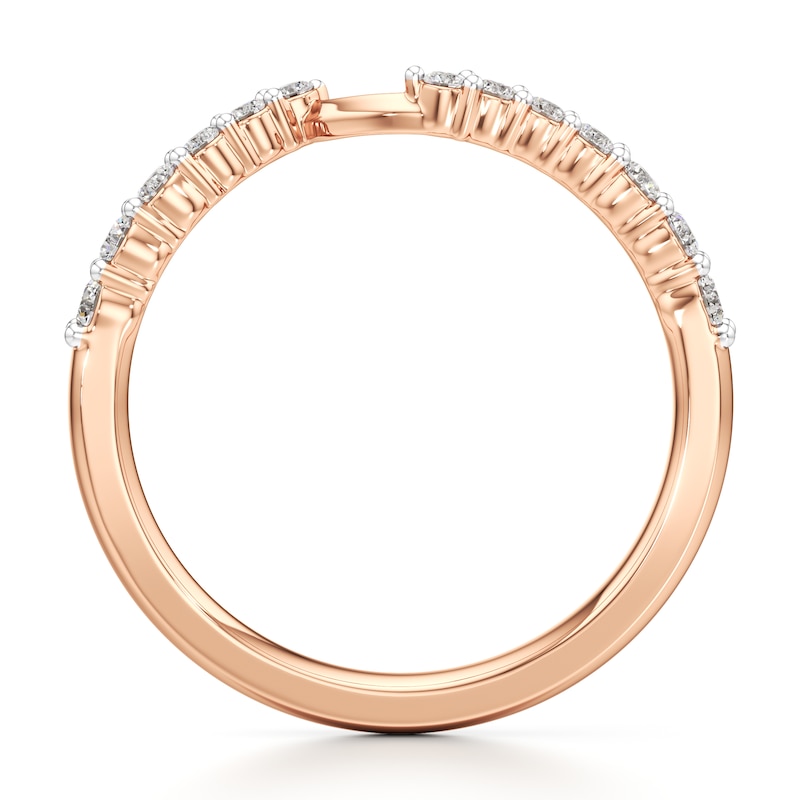 Main Image 2 of J'Lure Lab-Grown Diamond Contour Wedding Band 1/3 ct tw 18K Rose Gold