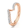 Thumbnail Image 4 of J'Lure Lab-Created Diamond Contour Wedding Band 1/2 ct tw 18K Rose Gold