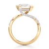 Thumbnail Image 2 of J'Lure Carre Step-Cut Lab-Grown Diamond Bypass Engagement Ring 3-1/2 ct tw 18K Yellow Gold