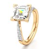 Thumbnail Image 4 of J'Lure Carre Step-Cut Lab-Grown Diamond Bypass Engagement Ring 3-1/2 ct tw 18K Yellow Gold
