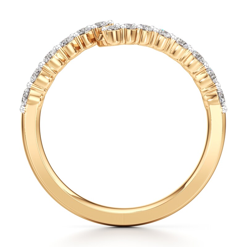 Main Image 2 of J'Lure Lab-Grown Diamond Contour Wedding Band 1/2 ct tw 18K Yellow Gold