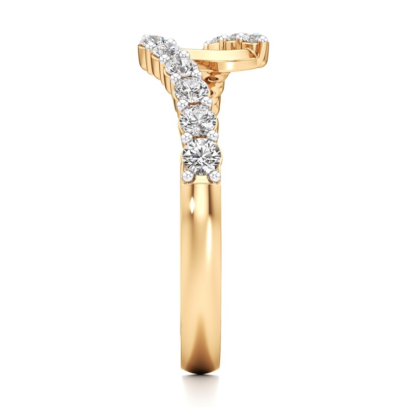 Main Image 3 of J'Lure Lab-Grown Diamond Contour Wedding Band 1/2 ct tw 18K Yellow Gold