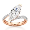 Thumbnail Image 1 of J'Lure Moval Old-Cut Lab-Grown Diamond Bypass Engagement Ring 3-5/8 ct tw 18K Rose Gold