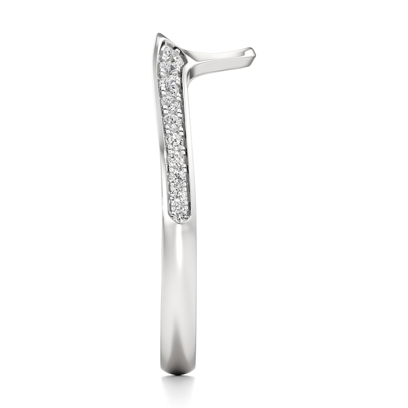 Main Image 3 of J'Lure Lab-Grown Diamond Contour Wedding Band 1/6 ct tw 18K White Gold