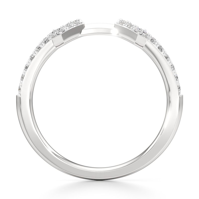 Main Image 2 of J'Lure Lab-Grown Diamond Angled Contour Wedding Band 1/6 ct tw 18K White Gold