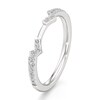 Thumbnail Image 4 of J'Lure Lab-Grown Diamond Angled Contour Wedding Band 1/6 ct tw 18K White Gold