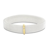 Thumbnail Image 1 of ZYDO Diamond Accent Mesh Stretch Bracelet Stainless Steel & 18K Yellow Gold 7.5"