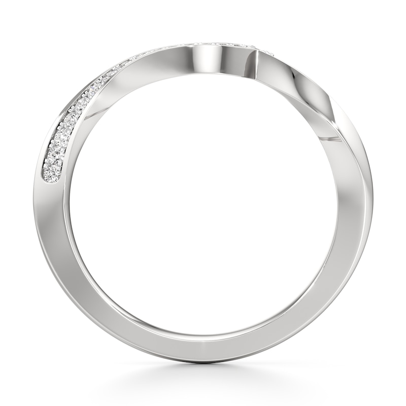 Main Image 2 of J'Lure Lab-Grown Diamond Contour Wedding Band 1/6 ct tw 18K White Gold