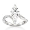 Thumbnail Image 1 of J'Lure Kite Step-Cut Lab-Created Diamond Bypass Engagement Ring 3-1/5 ct tw 18K White Gold