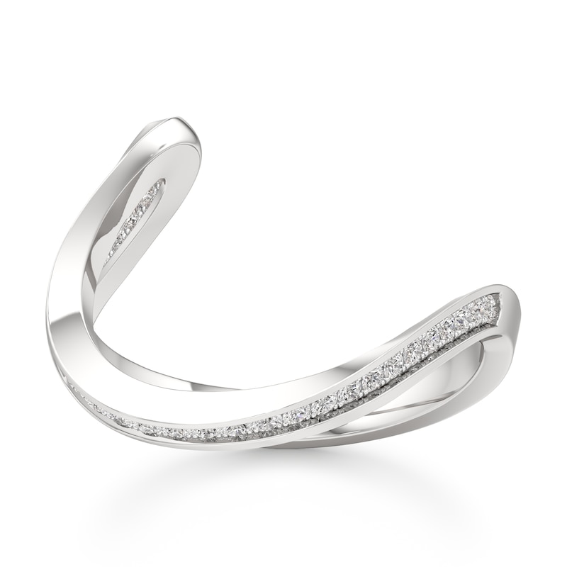 Main Image 1 of J'Lure Lab-Grown Diamond Contour Wedding Band 1/5 ct tw 18K White Gold