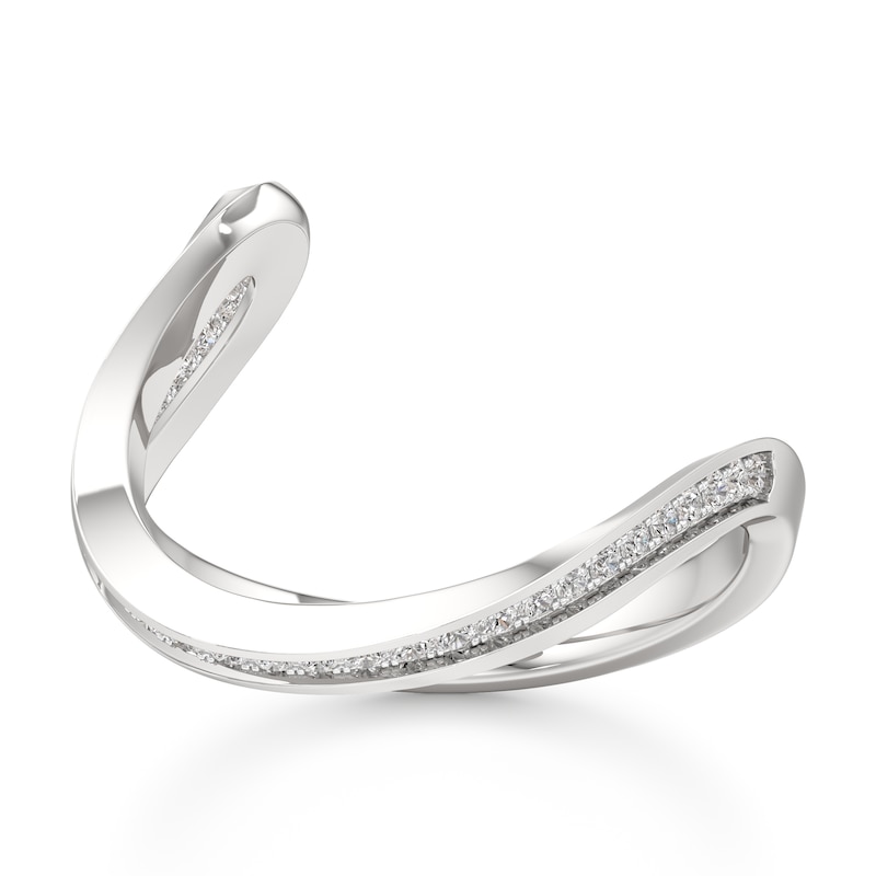 Main Image 1 of J'Lure Lab-Grown Diamond Contour Wedding Band 1/5 ct tw 18K White Gold