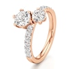 Thumbnail Image 4 of J'Lure Hexagon Brilliant-Cut Two-Stone Lab-Grown Diamond Engagement Ring 1-7/8 ct tw 18K Rose Gold