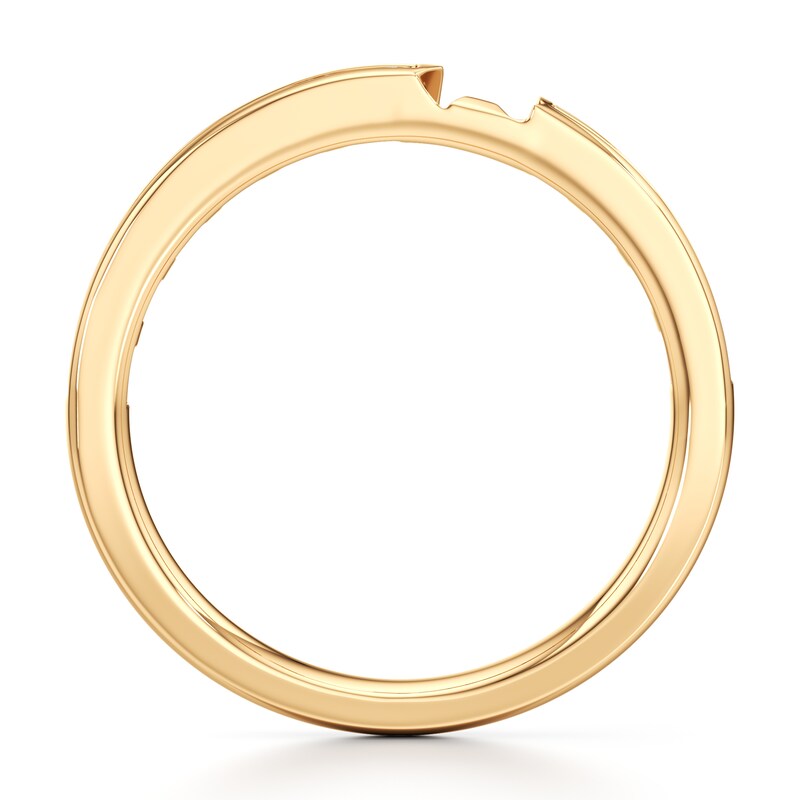 Main Image 2 of J'Lure Baguette-Cut Lab-Grown Diamond Contour Wedding Band 3/8 ct tw 18K Yellow Gold