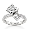 Thumbnail Image 1 of J'Lure Square-Emerald Step-Cut Two-Stone Lab-Grown Diamond Engagement Ring 4-5/8 ct tw 18K White Gold