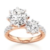 Thumbnail Image 1 of J'Lure Octagon Brilliant-Cut Two-Stone Lab-Grown Diamond Engagement Ring 4-1/2 ct tw 18K Rose Gold