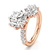 Thumbnail Image 4 of J'Lure Octagon Brilliant-Cut Two-Stone Lab-Grown Diamond Engagement Ring 4-1/2 ct tw 18K Rose Gold