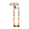 Thumbnail Image 3 of J'Lure Carre Step-Cut Lab-Grown Diamond Spiral Engagement Ring 1-3/8 ct tw 18K Rose Gold