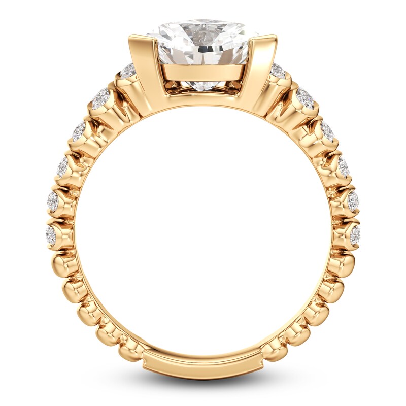 Main Image 4 of J'Lure Trillion Curved Brilliant-Cut Lab-Grown Diamond Engagement Ring 2-1/4 ct tw 18K Yellow Gold