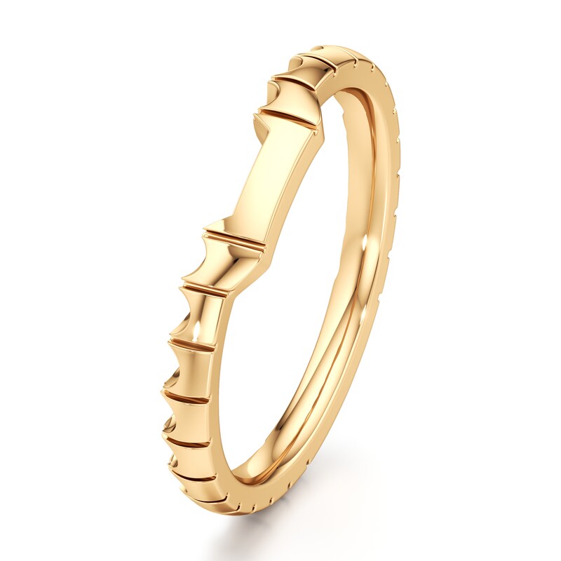 Main Image 4 of J'Lure Contour Wedding Band 18K Yellow Gold