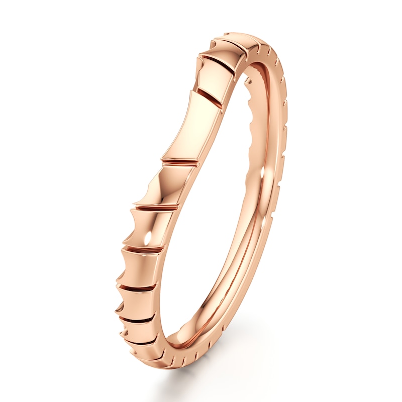 Main Image 4 of J'Lure Contour Wedding Band 18K Rose Gold