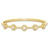 Thumbnail Image 1 of Unspoken Diamond Station Bangle Bracelet 1 ct tw 14K Yellow Gold 7"