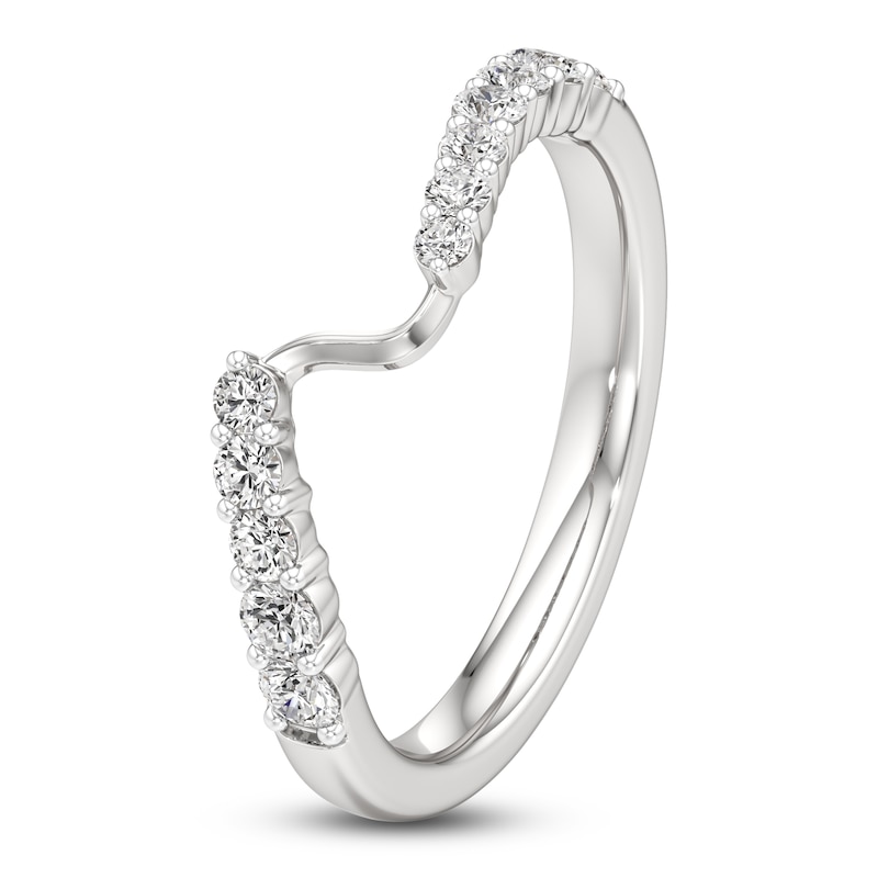 Main Image 2 of J'Lure Lab-Grown Diamond Contour Wedding Band 1/3 ct tw 18K White Gold