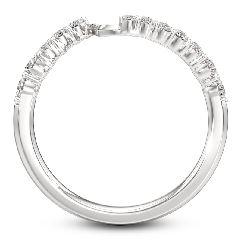 Main Image 4 of J'Lure Lab-Grown Diamond Contour Wedding Band 1/3 ct tw 18K White Gold