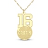 Thumbnail Image 1 of Engravable Sports Number Necklace 14K Yellow Gold 18"