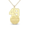 Thumbnail Image 2 of Engravable Sports Number Necklace 14K Yellow Gold 18"