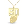 Thumbnail Image 3 of Engravable Sports Number Necklace 14K Yellow Gold 18"