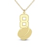 Thumbnail Image 4 of Engravable Sports Number Necklace 14K Yellow Gold 18"