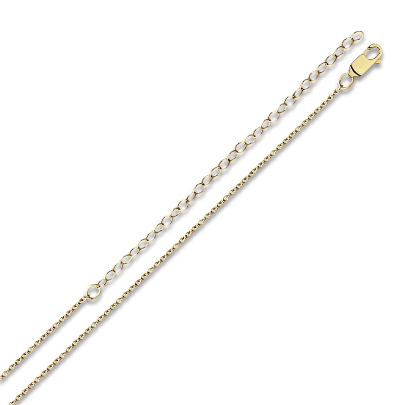 Main Image 8 of Engravable Sports Number Necklace 14K Yellow Gold 18"