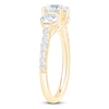 Thumbnail Image 2 of Round-Cut Lab-Grown Diamond Three-Stone Engagement Ring 2 ct tw 14K Yellow Gold