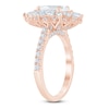 Thumbnail Image 2 of Pear-Shaped Lab-Grown Diamond Starburst Halo Engagement Ring 2-1/3 ct tw 14K Rose Gold