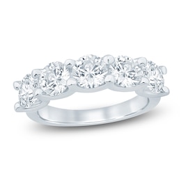 Lab-Grown Diamond Five-Stone Anniversary Ring 3 ct tw 14K White Gold