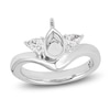 Thumbnail Image 1 of Storied Diamond Desert Sands of Eternity Pear-Shaped Three-Stone Engagement Ring Setting 3/8 ct tw 18K White Gold