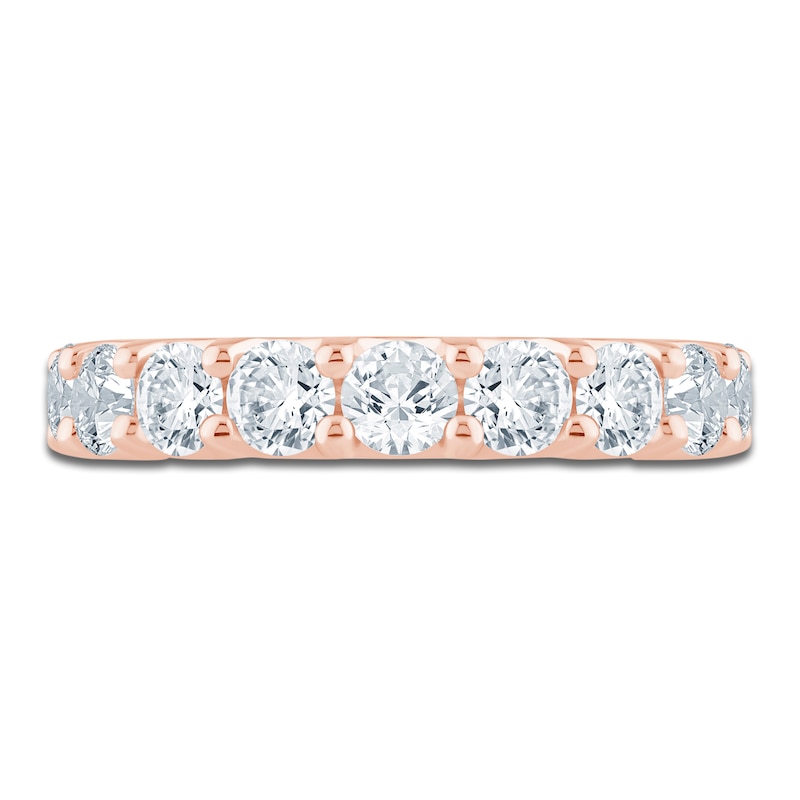 Main Image 3 of Lab-Grown Diamond Anniversary Ring 1-1/2 ct tw 14K Rose Gold
