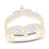 Thumbnail Image 1 of Certified Marquise & Round-Cut Diamond Chevron Enhancer Ring 1 ct tw 14K Yellow Gold