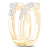 Thumbnail Image 2 of Certified Marquise & Round-Cut Diamond Chevron Enhancer Ring 1 ct tw 14K Yellow Gold