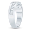 Thumbnail Image 2 of Men's Lab-Grown Diamond Seven-Stone Band 1 ct tw 14K White Gold