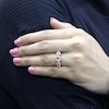 Thumbnail Image 3 of Oval-Cut Natural Morganite & Diamond Three-Stone Ring 1/4 ct tw 10K Rose Gold