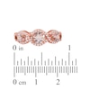 Thumbnail Image 4 of Oval-Cut Natural Morganite & Diamond Three-Stone Ring 1/4 ct tw 10K Rose Gold