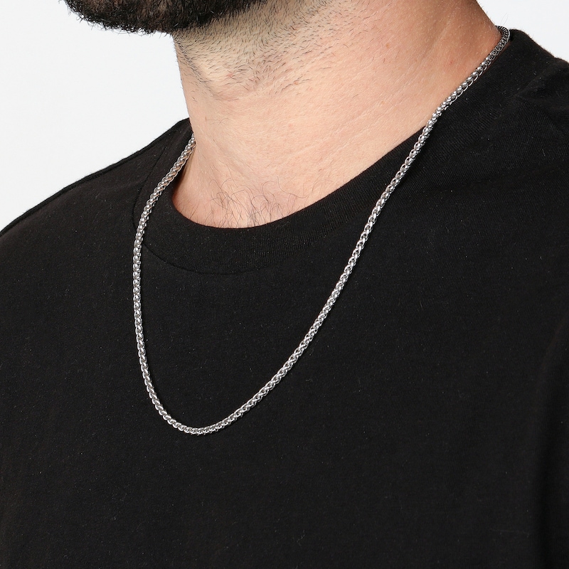 Main Image 4 of Wheat Chain Necklace 3mm Stainless Steel 20"