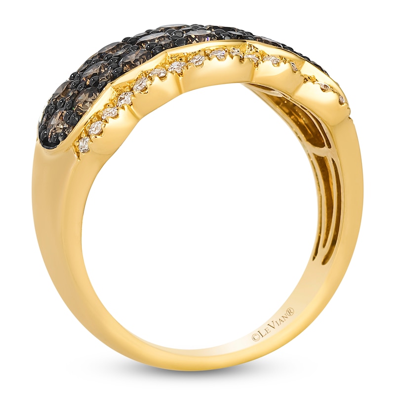 Main Image 2 of Le Vian Chocolate Diamond Ring 1-3/8 ct tw 14K Honey Gold