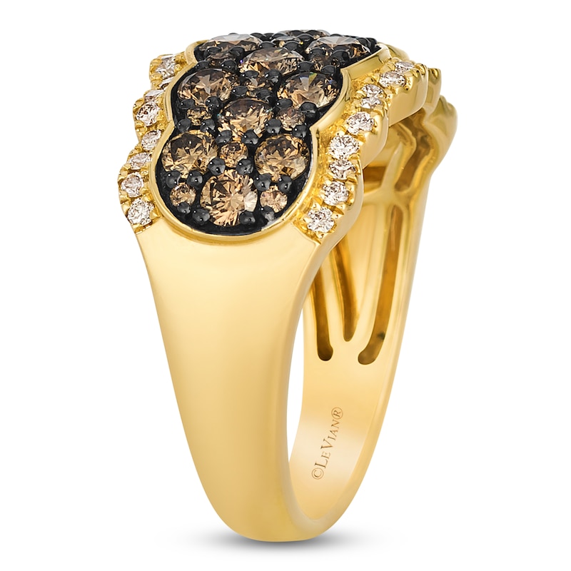 Main Image 3 of Le Vian Chocolate Diamond Ring 1-3/8 ct tw 14K Honey Gold