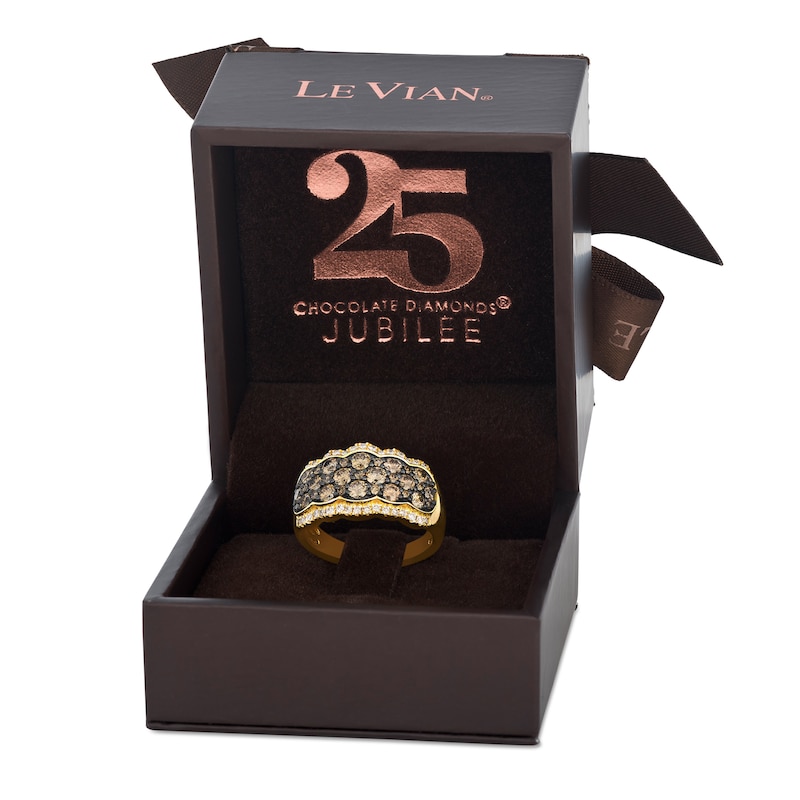 Main Image 4 of Le Vian Chocolate Diamond Ring 1-3/8 ct tw 14K Honey Gold