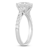 Thumbnail Image 2 of Oval-Cut & Half Moon-Shaped Lab-Grown Diamond Three-Stone Engagement Ring 3 ct tw 14K White Gold