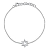 Thumbnail Image 1 of Shy Creation Diamond Star of David Bracelet 1/10 ct tw 14K White Gold 7" SC55025501